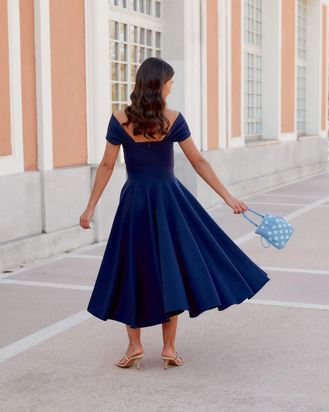 Miphai Remise Des Diplômes | Communions Ou Baptêmes-Robe Midi Musca marine